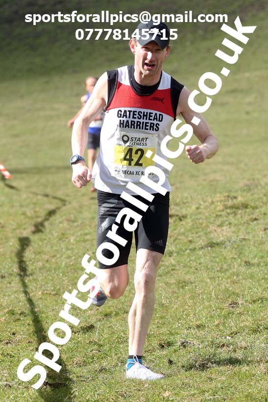 Masters men 2021 NECAA Cross Country Relays, Thornley Farm, Peterlee, Saturday, April 10th. Photo: David T. Hewitson/Sports for All Pics